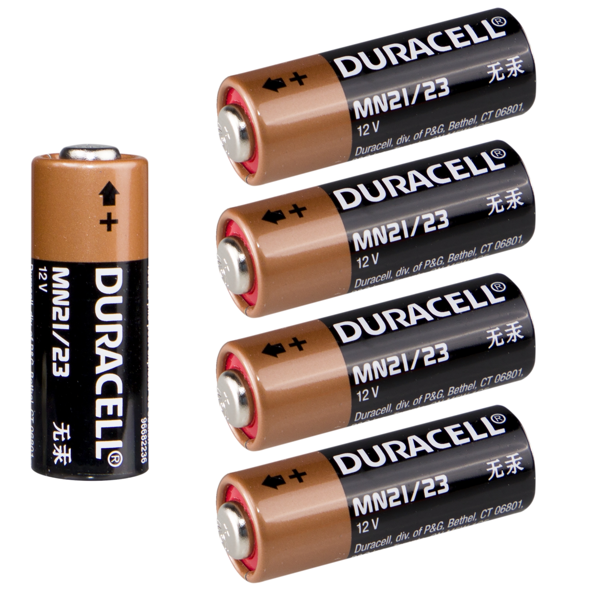 4x Batterie Duracell MN21, A23, LR23A, LRV08, GP23A 12V 33mAh, 10,3 x