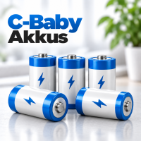 C / Baby Akkus als wiederaufladbare C-Zellen für zahlreiche Anwendungen