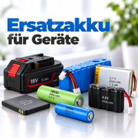 Ersatzakkus für zahlreiche Geräte und Anwendungen