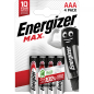 Preview: Energizer Max Alkaline Batterie Micro - AAA - LR03 - 4er Blister
