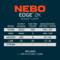 Preview: NEBO EDGE 2K LED-Taschenlampe 2000 Lumen USB-C mit Akku & Clip