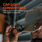 Preview: NEBO MYCRO 550+ LED-Stirnlampe Grau 550 Lumen mit USB-C-Akku & Cap-Clip