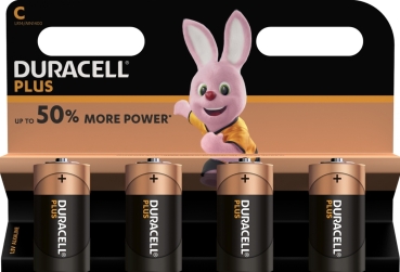 DURACELL Plus Batterie C Baby MN1400 LR14 - 4er Pack