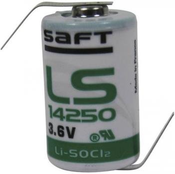 Saft LS14250 Z-Fahne - 1/2 AA Lithium-Thionylchlorid 3,6V Batterie - 1200 mAh