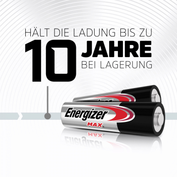 Preview: Energizer Max Alkaline Batterie Micro - AAA - LR03 - 4er Blister
