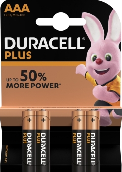 DURACELL Plus Batterie AAA Micro MN2400 4er Pack