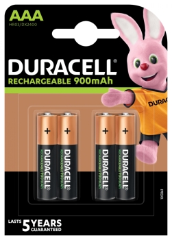 Duracell Rechargeable 4er Pack AAA Akku Ready to Use Akku  900mAh