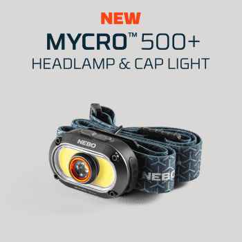 NEBO Kopfleuchte MYCRO 500+ ultraleicht wiederaufladbar max. 500 Lumen