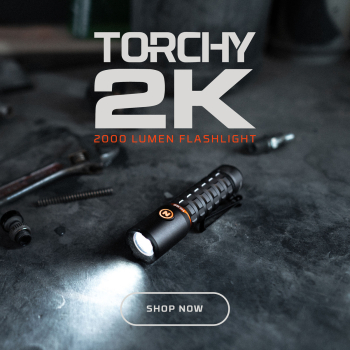 Preview: NEBO TORCHY 2K LED-Taschenlampe 2000 Lumen mit MagDock USB & Akku