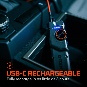 NEBO EDGE 2K LED-Taschenlampe 2000 Lumen USB-C mit Akku & Clip