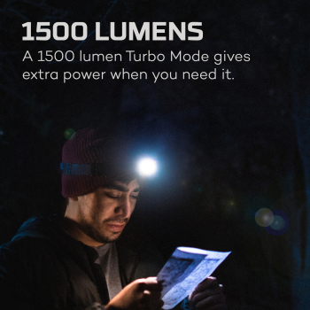NEBO EINSTEIN 1500 FLEX LED-Stirnlampe 1500 Lumen mit Akku & Hybrid