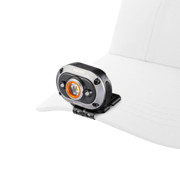 Preview: NEBO MYCRO 450 LED-Stirnlampe Grau 450 Lumen USB-C mit Rot- & Grünlicht