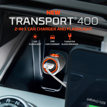 Preview: NEBO TRANSPORT 400 KFZ-Taschenlampe 400 Lumen mit Glasbrecher & USB-C