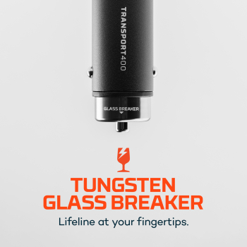 Preview: NEBO TRANSPORT 400 KFZ-Taschenlampe 400 Lumen mit Glasbrecher & USB-C