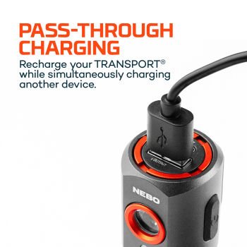 NEBO TRANSPORT 400 KFZ-Taschenlampe 400 Lumen mit Glasbrecher & USB-C