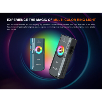 Fenix E06R Schlüsselbundleuchte 700 Lumen UV-Licht roter Laser USB-C Grau