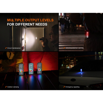 Fenix E06R Schlüsselbundleuchte 700 Lumen UV-Licht roter Laser USB-C Grau