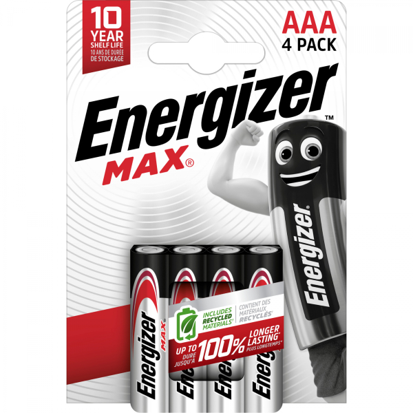 Energizer Max Alkaline Batterie Micro - AAA - LR03 - 4er Blister