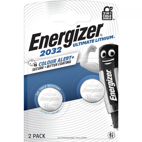 Energizer Ultimate Lithium Knopfzelle CR 2032 3V Performance 2er Maxiblister