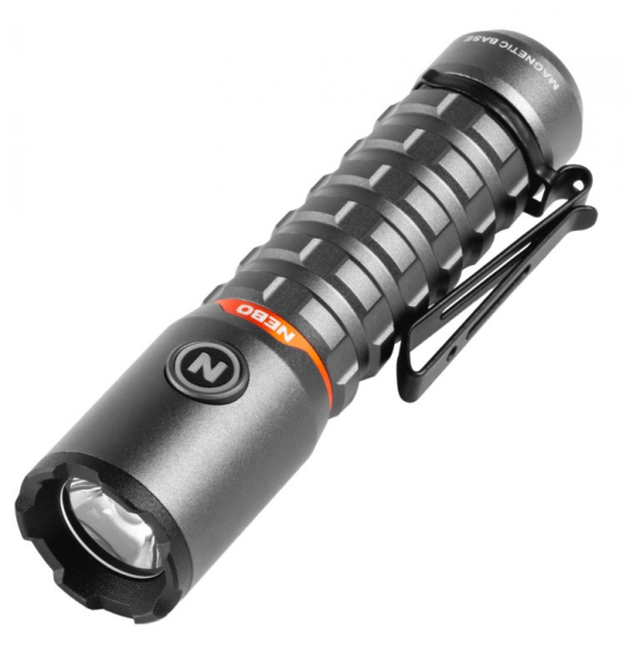 NEBO TORCHY 2K LED-Taschenlampe mit 2000 Lumen, magnetischer MagDock USB-Ladestation, Magnetfuß und wiederaufladbarem Akku