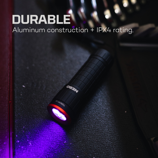 NEBO UV-Taschenlampe TORCHY UV Dual-​Band (365nm + 395nm) inkl. Batterien