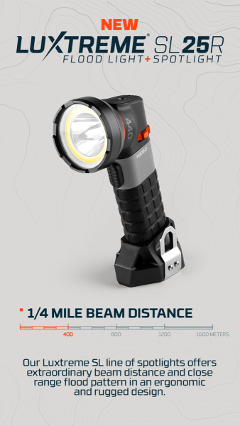 NEBO LUXTREME SL25R LED-Suchscheinwerfer 500 Lumen 400 m mit Akku