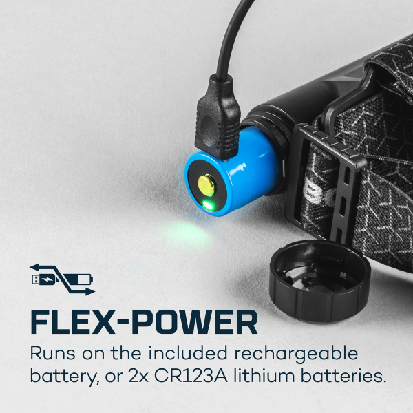 NEBO EINSTEIN 1500 FLEX LED-Stirnlampe 1500 Lumen mit Akku & Hybrid