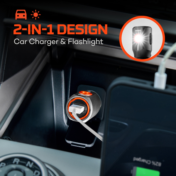 NEBO TRANSPORT 400 KFZ-Taschenlampe 400 Lumen mit Glasbrecher & USB-C