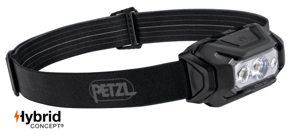 PETZL ARIA 2R RGB E070DA00 schwarze Akku-Stirnlampe 625 Lumen