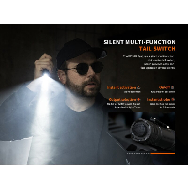 Fenix PD32R LED Taschenlampe 1400 Lumen USB-C inkl. 3400mAh Akku