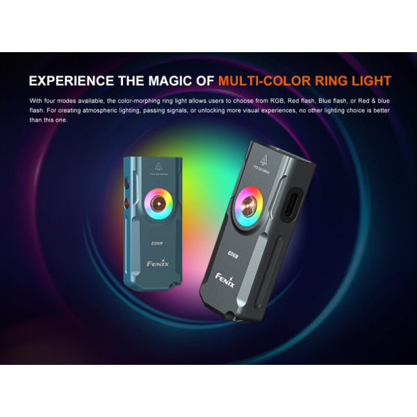 Fenix E06R Schlüsselbundleuchte 700 Lumen UV-Licht roter Laser USB-C Grau