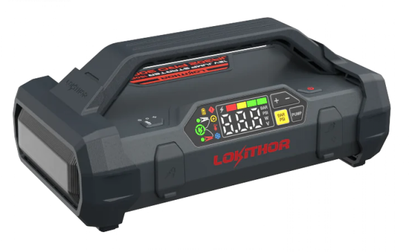 LOKITHOR JA302 PRO Jumpstarter 12V 3000A mit Kompressor 150 PSI & Powerbank