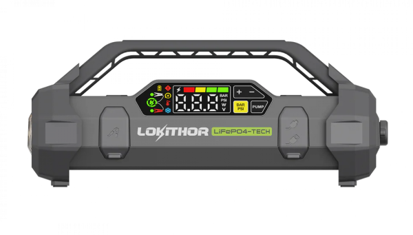 LOKITHOR JA3000 PRO Jumpstarter 12V 3000A LiFePO4 mit Kompressor & ConnectMax