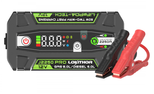 LOKITHOR J2250 PRO Jumpstarter 12V 2250A LiFePO4 mit ConnectMax & Powerbank