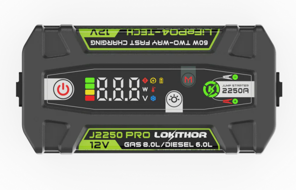 LOKITHOR J2250 PRO Jumpstarter 12V 2250A LiFePO4 mit ConnectMax & Powerbank