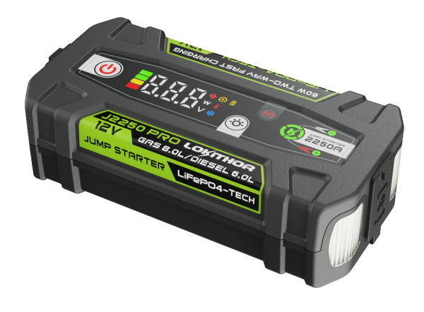 LOKITHOR J2250 PRO Jumpstarter 12V 2250A LiFePO4 mit ConnectMax & Powerbank