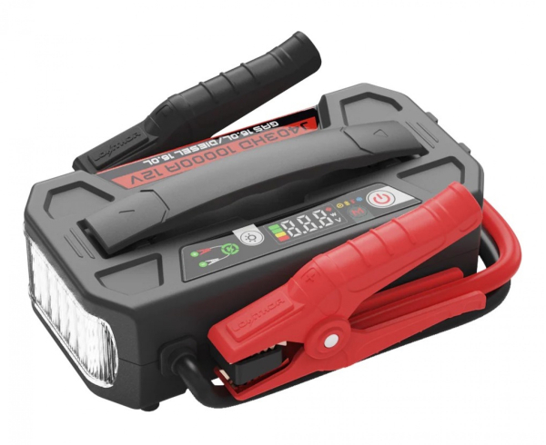 LOKITHOR J403HD Heavy Duty LiPo-Starthilfegerät 12V mit 10000 A Spitzenstrom, 236,8-Wh-Akku, ConnectMax und 100-W-USB-C-Powerbank