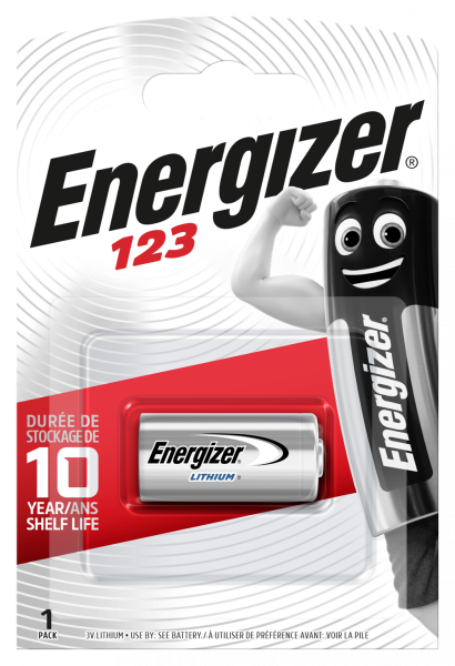 Energizer 123 EL123AP CR123A Lithium Batterie 3V im 1er Blister